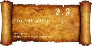 Miu Hágár névjegykártya